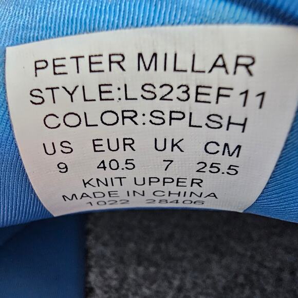 NEW Peter Millar Hyperlight Knit Sneakers Blue Lightweight Shoes Womens Golf 9 - Picture 6 of 8